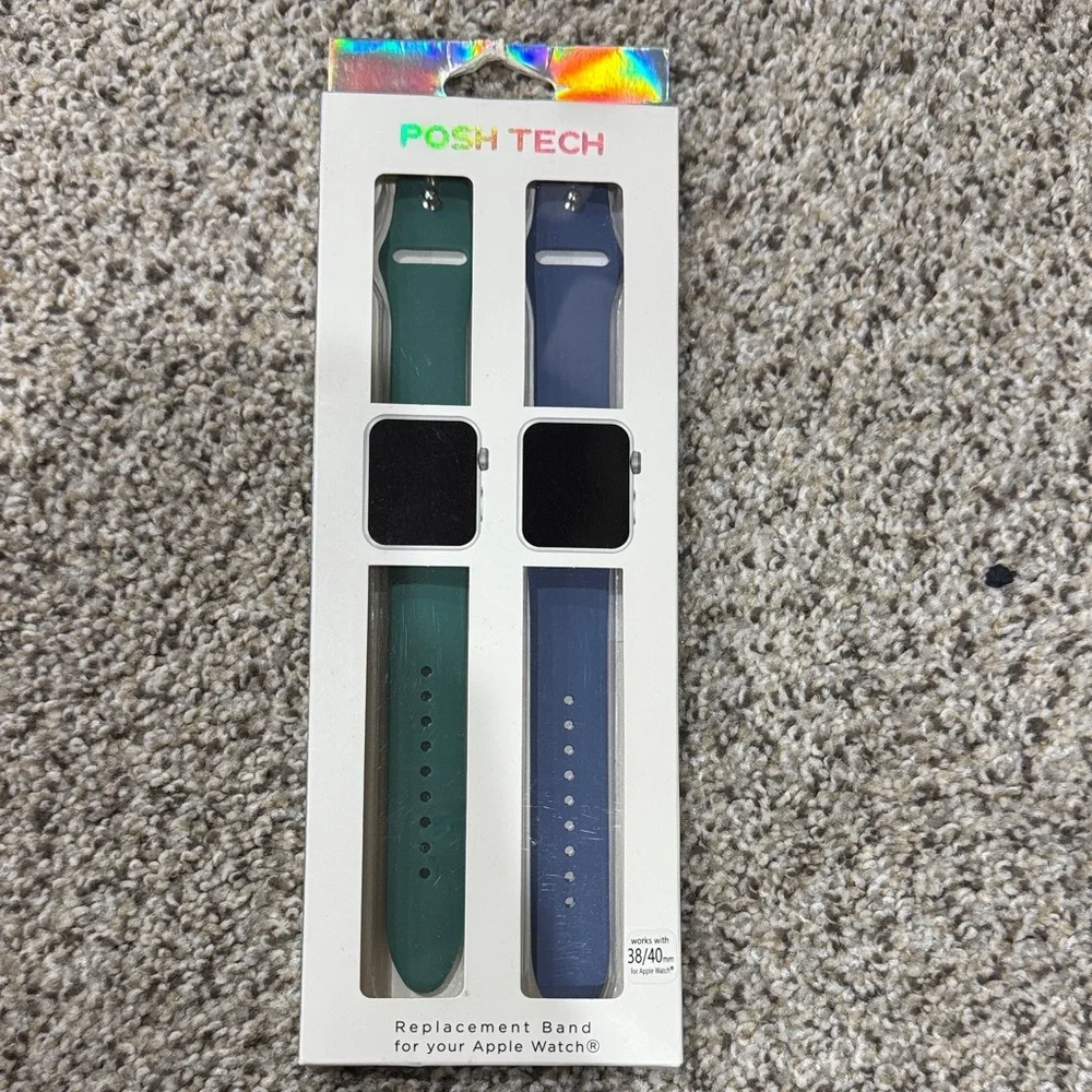 38/40 Apple Watch Bands - Green & Blue